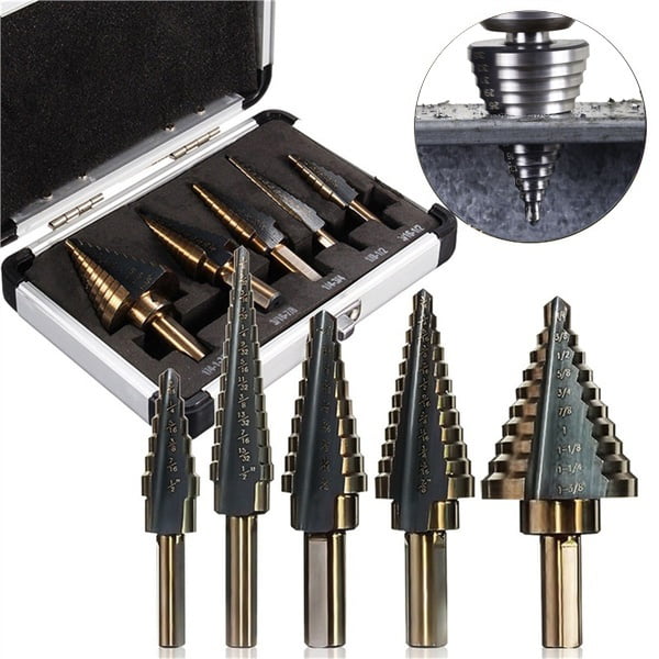 Steel Cone Drill Bit #3 Hex Cone Drill Bit HSS Coated Tapping Tool 